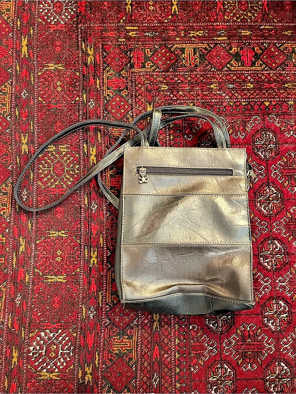 Black & Brown Bag with Teddy Charm